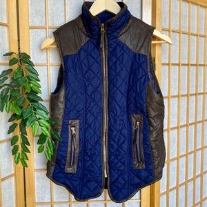 🧿SOLD - DEEP BLUE AND BROWN VEST